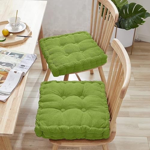 Cojín de suelo para sillas de jardín verde pack de 2 cojines acolchados para terraza y comedor 7