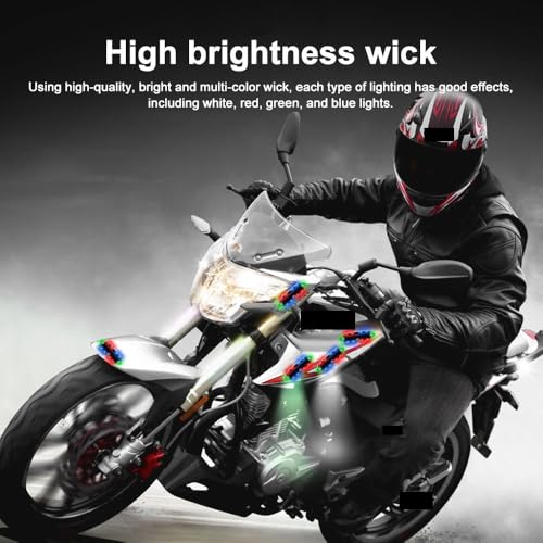Luz de señal intermitente solar para coche y moto: pack de 10 luces de parada estroboscópicas 4