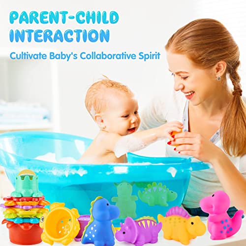 Innocheer Baby Bath Toys For Water Table, Toddler Water Toys With Bath Toys Stacking Cups, Quick Dry Organizer Net, 13 Pcs Early Educational Toy For Bathtub Game, Beach And Pool Party #TOP6