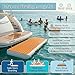 FluxionX Inflatable Gangway for Boat Dock Portable Floating Platform Ramp, Durable Inflatable Dock Bridge for Yacht, Raft, or Kayak Boarding