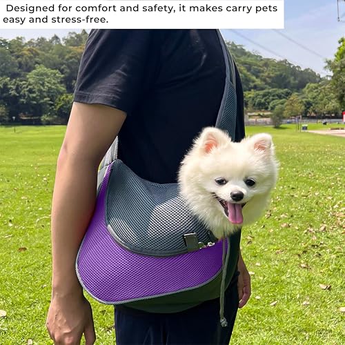 Image of Kraptick Pet Sling Bag, Dog Sling Bag, Cat Sling Carrier, Sling Bag Carrier for Dogs Cats, Pet Travel Pouch with Single Shoulder Pet Bag, Pet Carrier (MFP835)