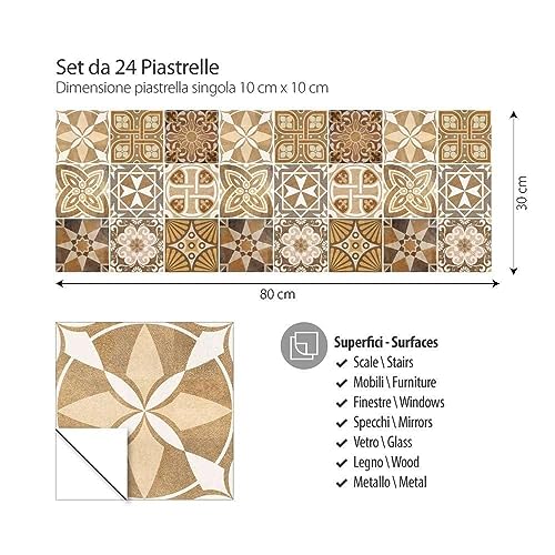 RE-COVERTILES Fliesenaufkleber – 32 Stück, 15x15 Cm, Selbstklebend Für Bad & Küche