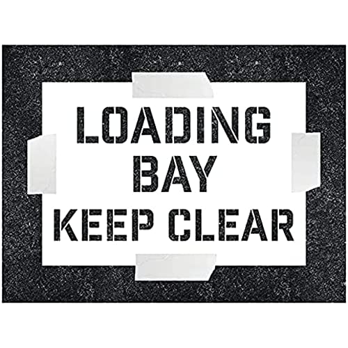 V Safety Loading Bay - Keep Clear Stencil - 600x400mm - 1.1mm Polypropylene