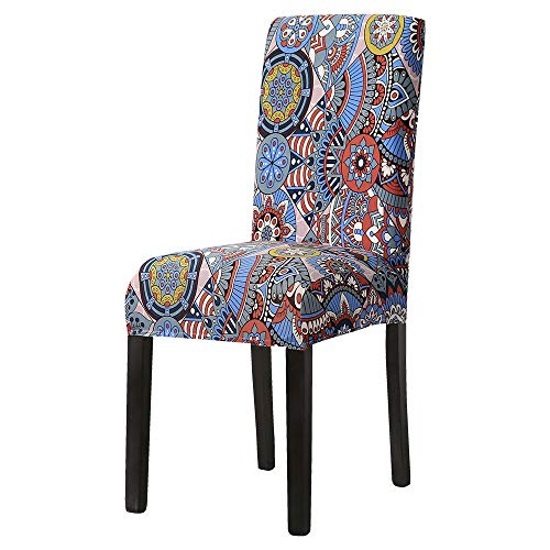 1/2/4/6 pièces imprimé élastique Extensible Housse de Chaise Spandex Salle à Manger Cuisine Chaise Protecteur Couvre 1 pc 15 Cover