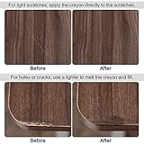 sourcing map Holz Wachs Füllstab, Möbel Buntstifte Holz Reparatur Wachs Füllstab Ausbessern Wachs Farbe Stifte für Kratzer Löcher Boden Laminat Tische Schreibtische, Medium Dim Grau
