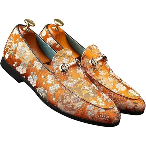 Men's Slip-On Smoking Slippers Embroidered Luxury Satin Casual Wedding Party Dress Shoes4