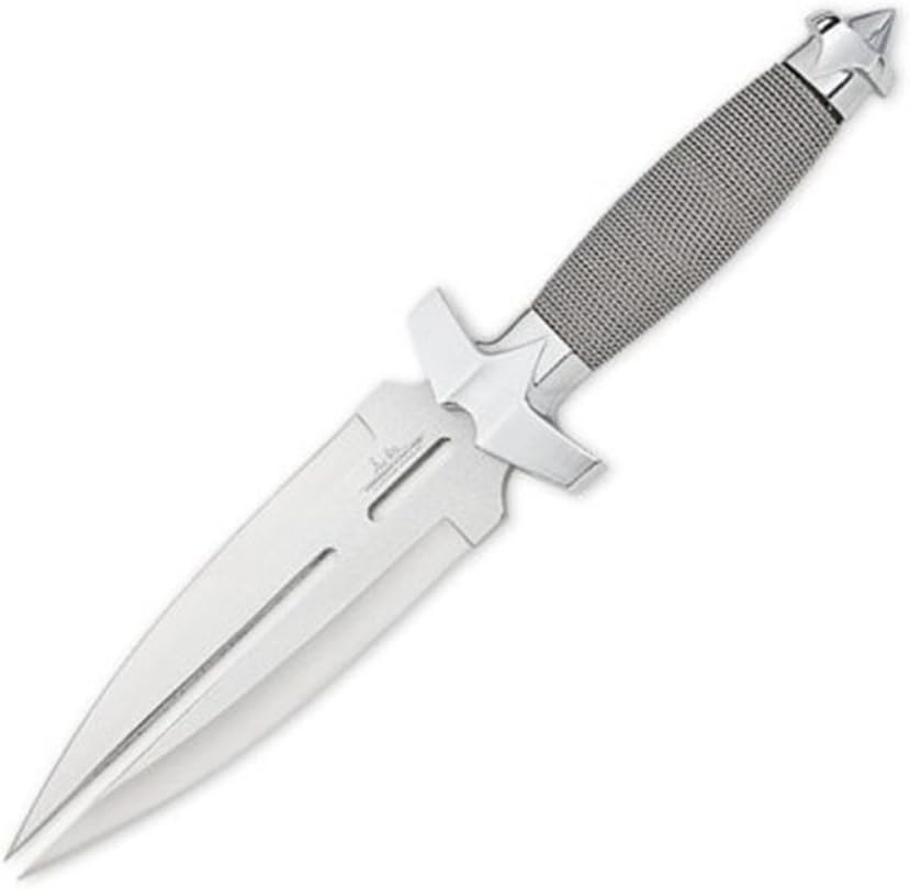 Gil Hibben Double Shadow Knife | 5 1/2" 420 Stainless Steel Blade | 11 1/4” Overall | Custom Leather Sheath Included