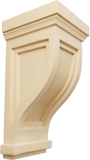 Ekena Millwork COR04X05X10TRMA 4 3/4" W X 5" D X 10" H Traditional Recessed Corbel, Maple