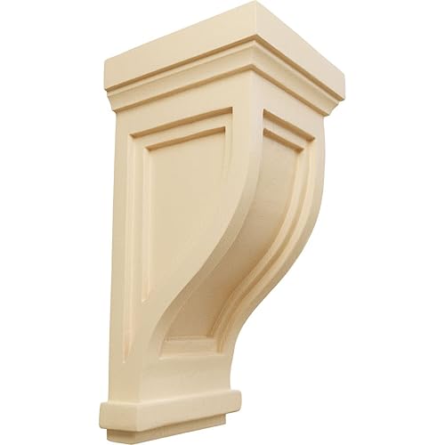 COR04X05X10TRMA Traditional Recessed Wood Corbels, 4 3/4"W x 5"D x