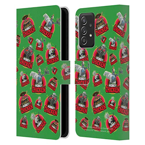 Protection Galaxy A52 Robot Chicken étui portefeuille anti choc