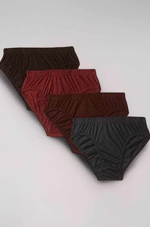 DIXCY JOSH Women's Plain/Solid Panty (Pack of 4)
