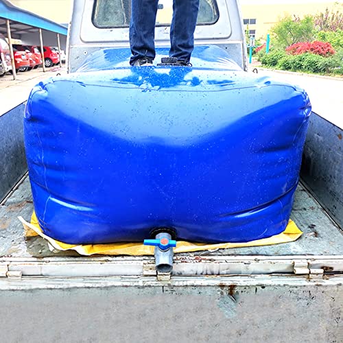 Citerne Souple Poche à Eau Grand Stockage Vessie D'eau,Sac/réservoir Collecte D'eau Flexible Camping En Plein Air Jardin Rv,Citerne Rectangulaire/Cube/Conteneur Portatif 1.2x0.8x0.35m/330 L/87 gallon Cover