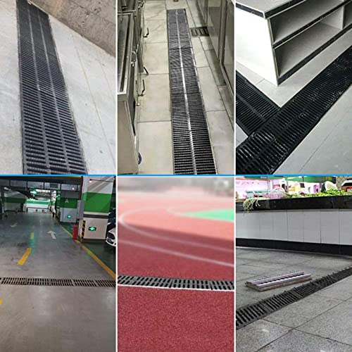Plastic Grate Drainage Channel Floor Drain Cover, Channel Drainage Grating Gutter Guard, Linear Anti-Clogging Drain Cover For Canteen Kitchen #TOP4