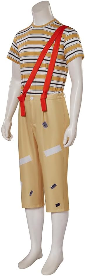 RocailleCos El Chavo Cosplay Costume T-shirt Pants Hat Suit Outfits Halloween Uniform for Adult Men - Image 2