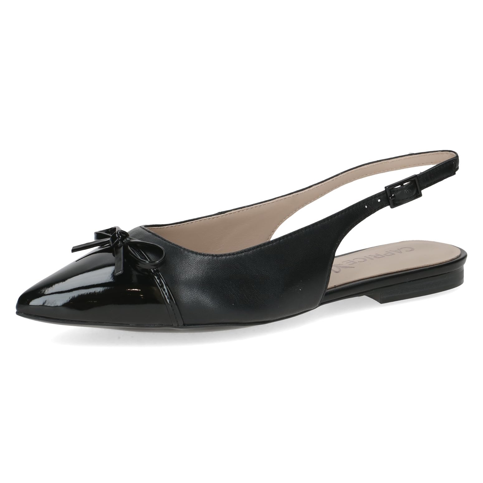CAPRICE Women's Ballerinas with Heel, Black (Black Comb), 4 UK