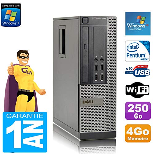 PC DELL 7010 SFF Intel G840 RAM 4Go Disque Dur 250 Go DVD WiFi Windows XP Pro (Reconditionné)