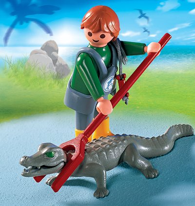 Preisvergleich Produktbild PLAYMOBIL® 4465 - Tierpark - Tierpfleger mit Kaiman