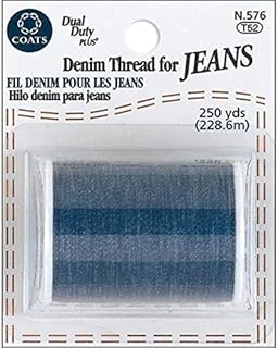 Coats&Clark N576 Denim Thread for Jeans, 250-Yard, Blue