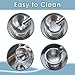 Comfecto 18/8 Stainless Steel Mortar and Pestle Spice Grinding Pill Crusher with Lid for Crushing Grinding Design with Anti Slip Base and Comfy Grip