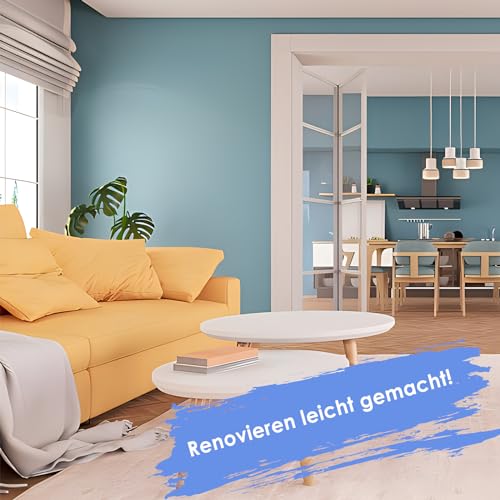 Dottall Schaumwalzen Farbroller Wandfarbe mit Gummigriffen, 8 Stück Malerrolle 15cm mit Hoher Dichte, Farbroller Klein mit Stabile Farbwanne