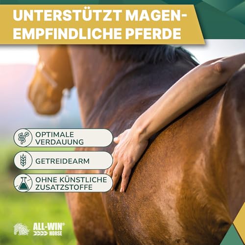 ALL-WIN Horse Colorado Müsli 15 kg | Haferfreies Pferdefutter | mit Apfel, Banane & Kräutern | Hohe Schmackhaftigkeit – Ergänzungsfuttermittel für Vitalität & Glanz