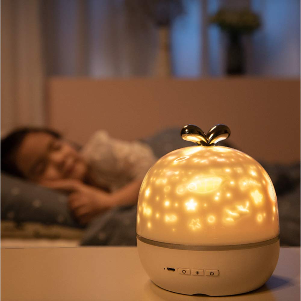 Projecteur de musique veilleuse avec haut-parleur BT univers rechargeable ciel étoilé tourner LED lampe colorée étoile clignotante enfants bébé cadeau