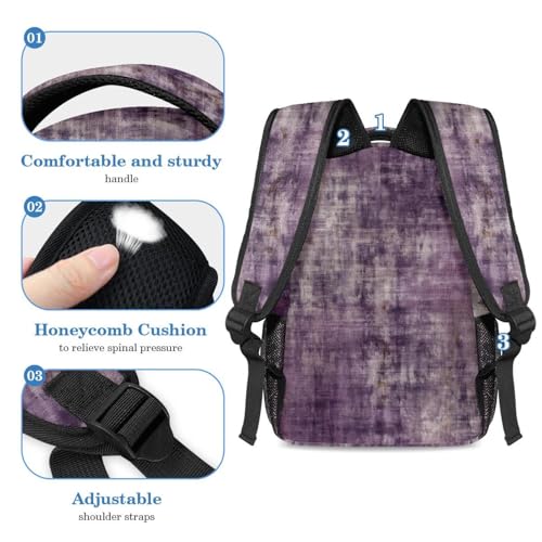 Sac à dos ergonomique violet contre le mal de dos