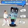 Inflatable Kids Punching Bag with Stand 63 inch with Stand Freestanding Punching Bag with Bounce Back Tall 63 inch Fitness Boxing Bag for Practice Kickboxing Taekwondo MMA Karate for Kids and Adults