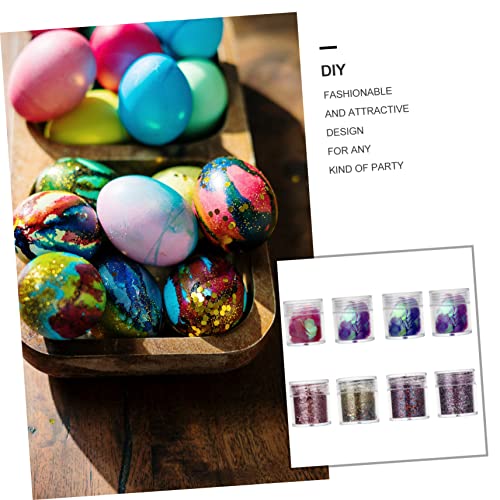 FOMIYES 8 Pçs Decoração De Lantejoulas Glitter Glitter Em Pó Corpo Glitter Em Pó Lantejoulas Brilho