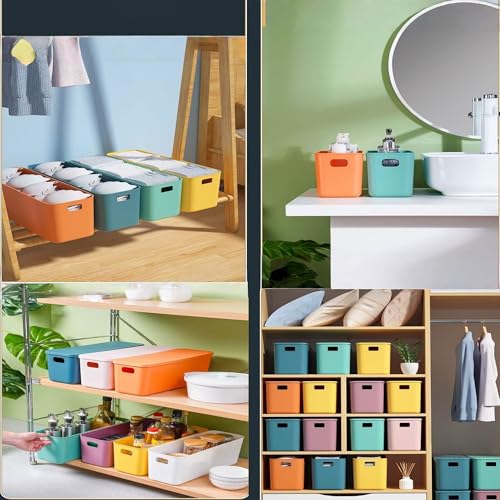 CNKHDZ Lot de 4 Boîtes de Rangement Dimensions 37×13×15 cm avec Couvercle, Boîtes de Stockage en Plastique Fermées, Idéal pour Étagère, Cuisine, Salle de Bain et Maison – vue 6