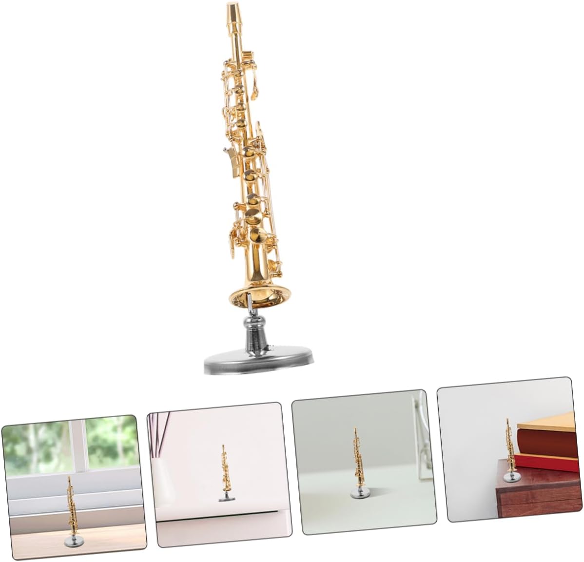 時間雨天使座楽器象牙白に金色の置き時計を描