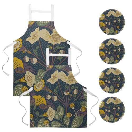 Tablier de cuisine pour pâtisserie et nettoyage de la maison lot de 2 étanche aux taches