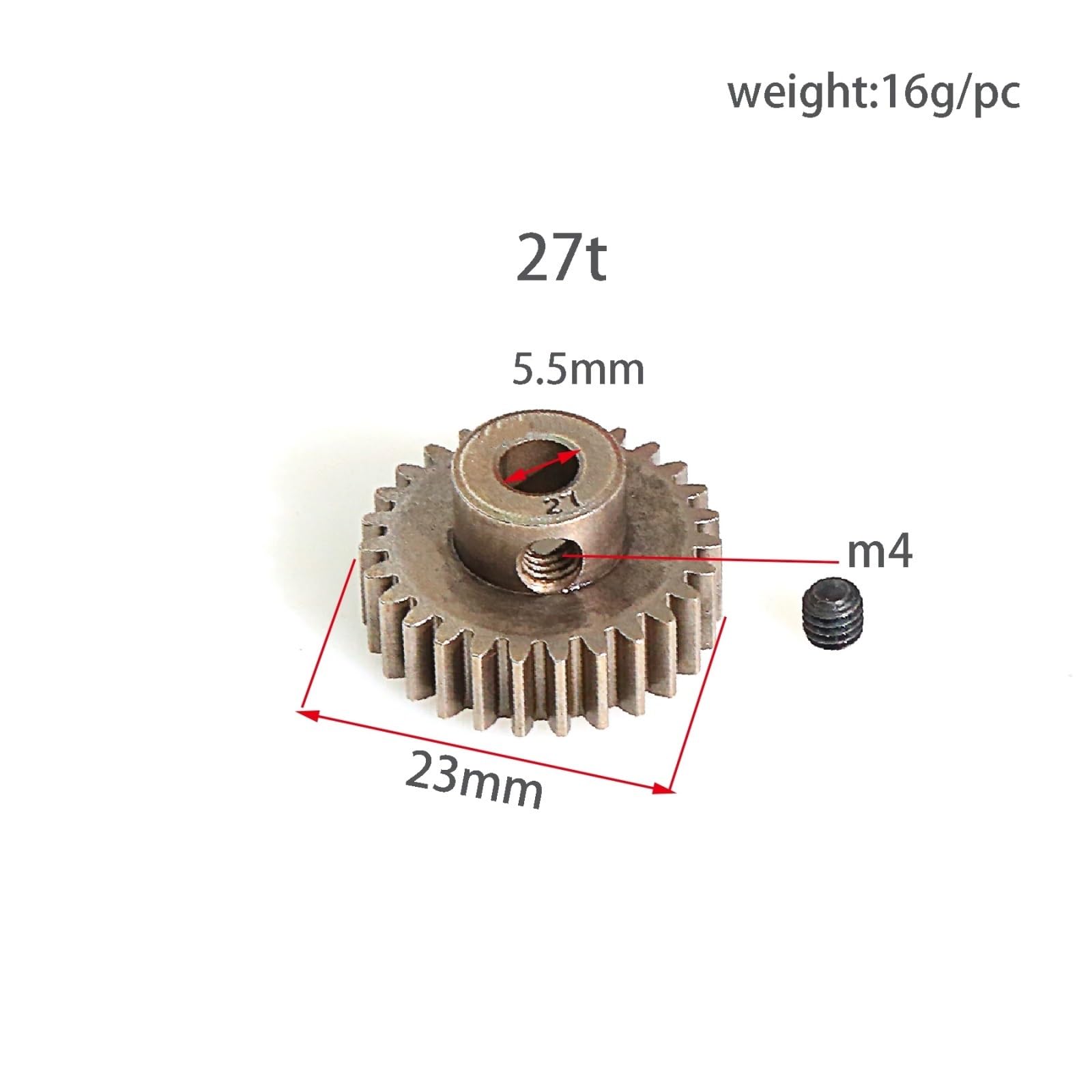 Per Traxxas Per UDR Per Unlimited Per Desert Per Racer M0.8 27T 5647 1/7 Motor Gear Pignone RC Auto Parti Di Aggiornamento Ricambi Modellini RC