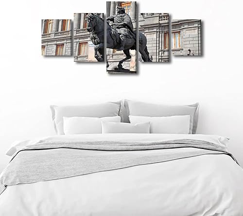 Vista 71 de TUMOVO 5 paneles de arte de pared de volcán en México, impresión sobre lienzo, paisajes naturales, cuadros para dormitorio, decoración del hogar