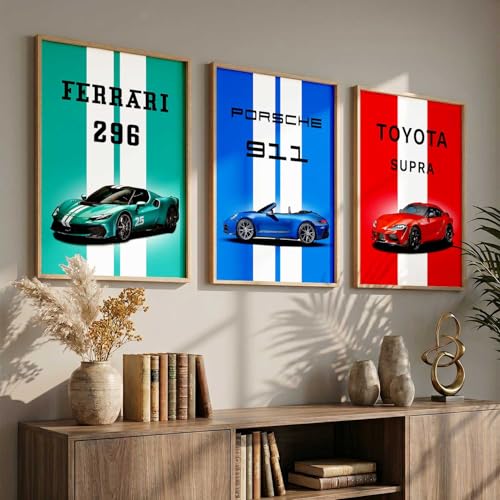 Image of kotart Big Sports Car Framed Posters Gift Items | Design 903 Beige | PaintingGXLBR903