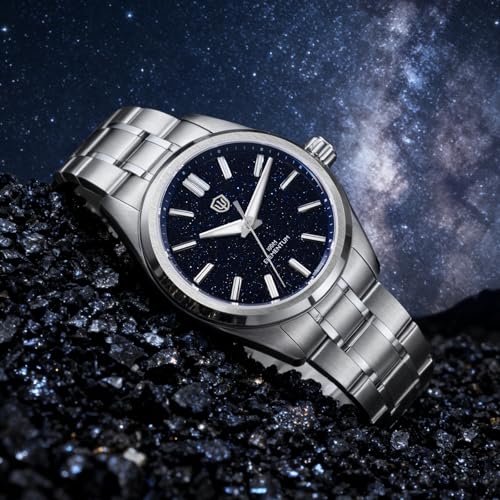 Image of watchdives WD0003C Elementum Original Design Men Watch VH31 Sweep Second Quartz Watch 36mm Sapphire Crystal Luxury Wristwatch 100m Waterproof Stainless Steel
