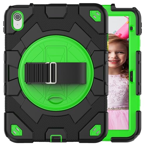 Coque pour iPad 10e génération 2022 antichoc robuste : étui 10,9 pouces à support pivotant 360°