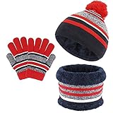 Modisch und nützlich: Diese gestrickten Winterwetter-Accessoires-Sets können nach Belieben zusammen oder getrennt verwendet werden. Hält den Kopf, die Ohren, den Hals und die Hände der Kinder warm. Perfekt für das tägliche Tragen, einschließlich Aktivitäten im Innen- und Außenbereich wie Spazierengehen mit dem Hund, Spielen im Schnee, Skifahren, Eislaufen, Schneemann machen, Reisen.