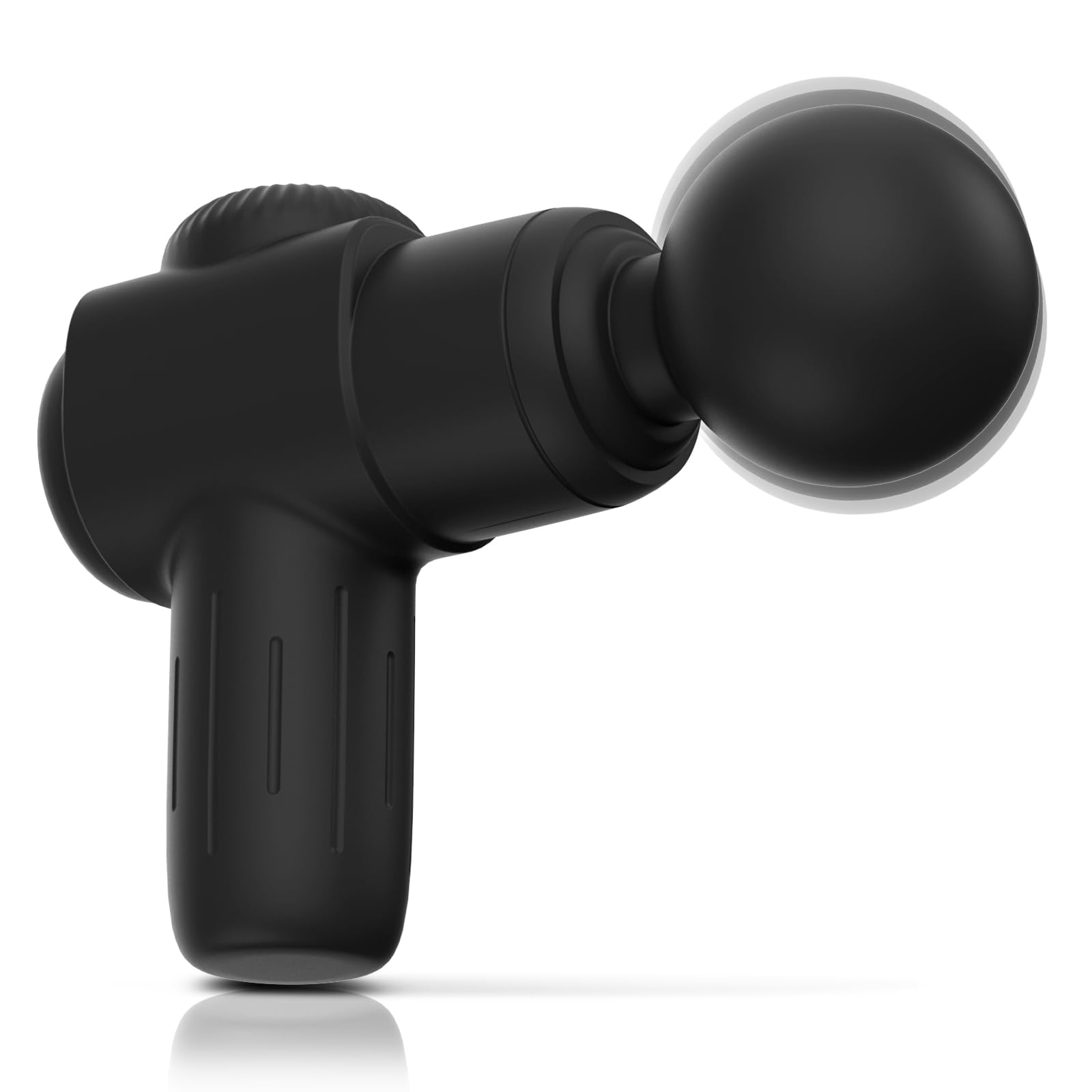 Handmassagegerät für Frauen, Mini Leistungsstarkes Tiefengewebe-Massagegerät zur Schmerzlinderung von Rücken, Nacken und Muskeln, wasserdicht, tragbar mit 10 Vibrationsmodi (Schwarz)