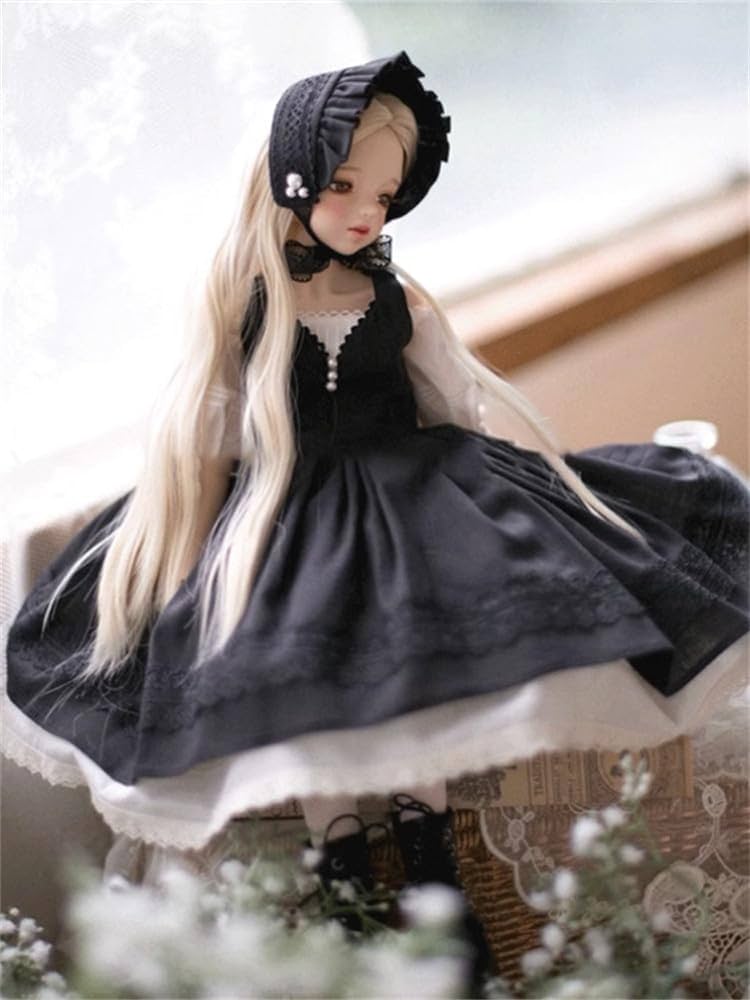 Amazon.co.jp: ドール用 bjd 人形の服 黒のドレス1/3 スカート1
