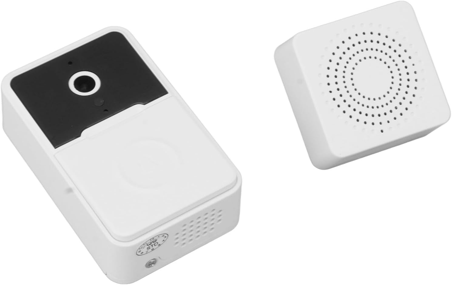 Shora dolů view of AMONIDA X3 Pro Video Doorbell and Indoor Dingdong Unit