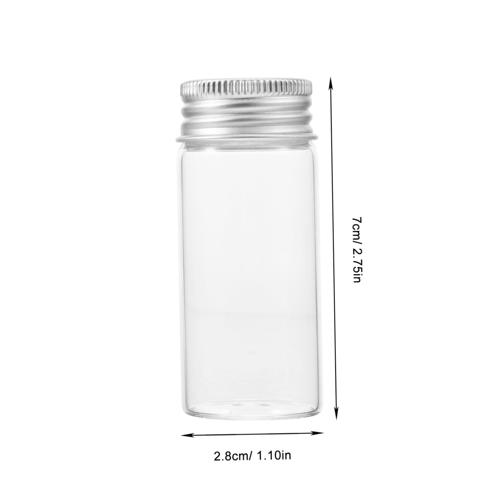 24 Stück Teiliges Glas reagenzgläser mit Schraubverschluss Transparente Laborröhrchen mit Exzellenter Sichtbarkeit Luftdicht Versiegelte Glasbehälter für Trockene Substanzen und