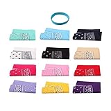 Pack of 12 Cotton Double Sided Print Paisley Bandana Scarf,22''x22'' Head Wrap Cowboy Bandanas