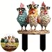 Zqkimzi Garden Stakes Outside, Chicken Garden Stakes, Acrylic Ground Plug, Pot Decoration Stakes, Outdoor Plant Stakes, Yard Decoration Stakes for Garden, Farm, Yard, Lawn and Pathway