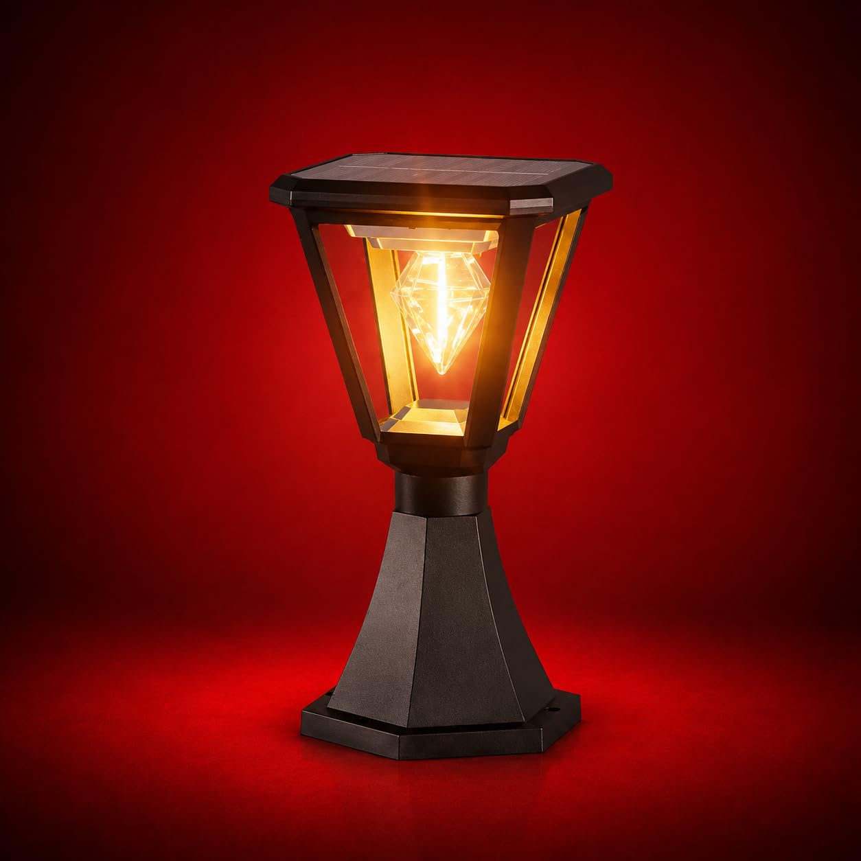 Solar gate Light Tungston Style Garden Gate Light | Post Light with Motion Sensor | Outdoor Lights Waterproof | Solar Lantern with Pier Mount Base (Pack of 1)-image-31
