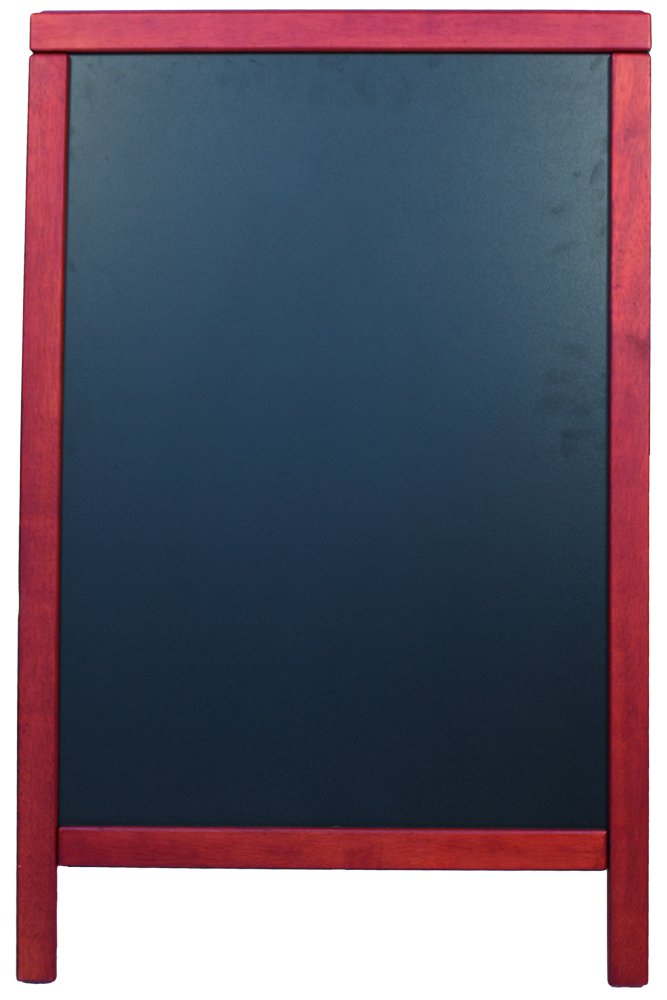 Securit Duplo deska kredowa z twardego drewna, lakierowana, mahoniowa, 55 x 85 cm (SBD-M-85)