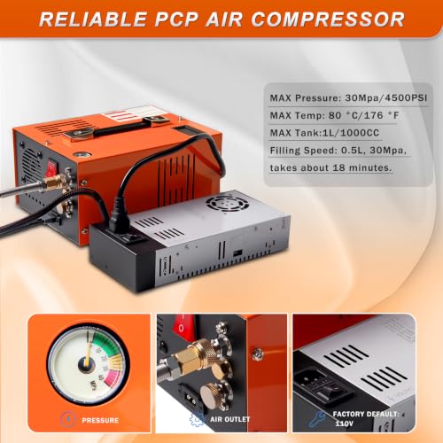 PCP Air Compressor 4500 PSI Portable for Paintball Airgun by Ablecta - Image 2