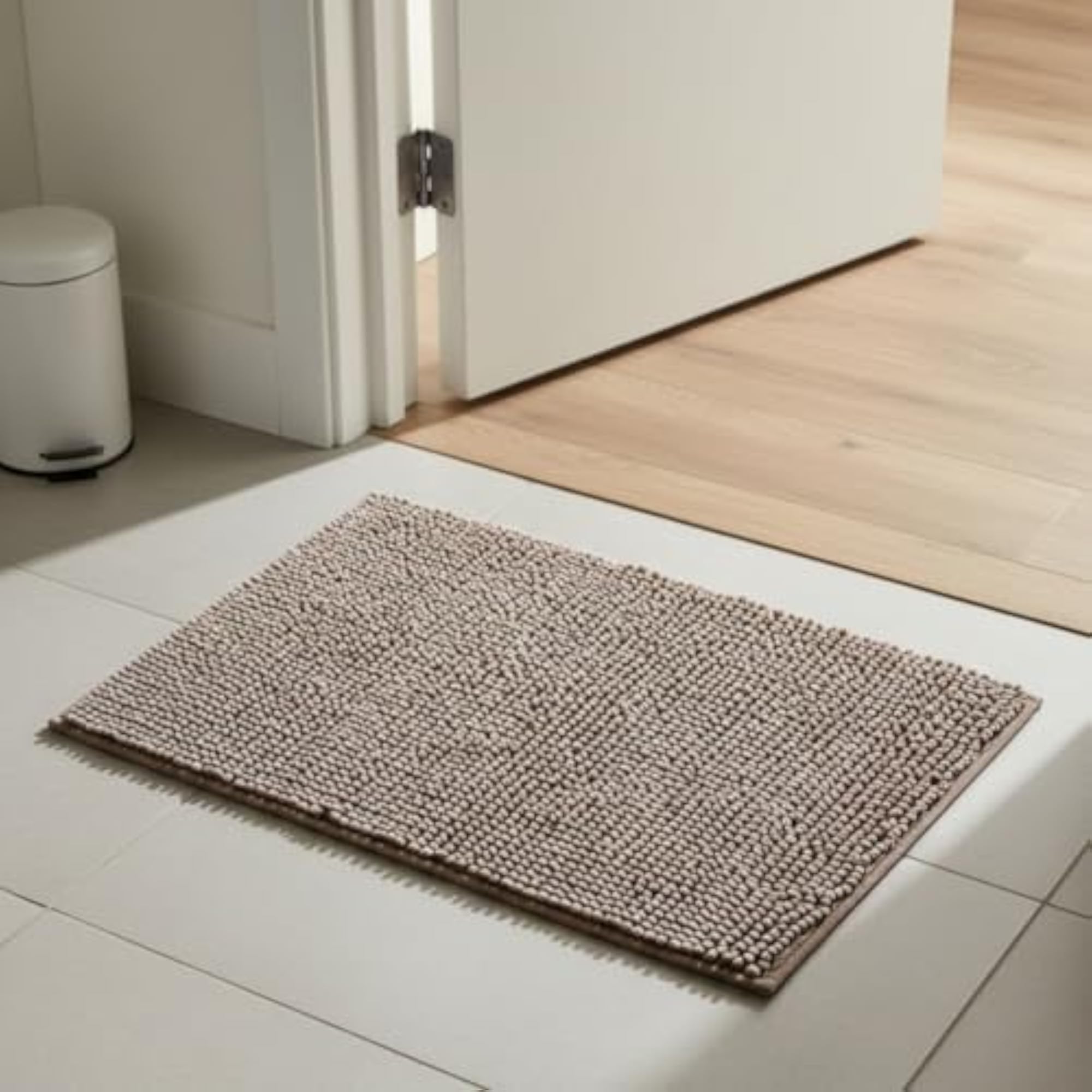 Aura Bath Mat - Beige, Soft Material
