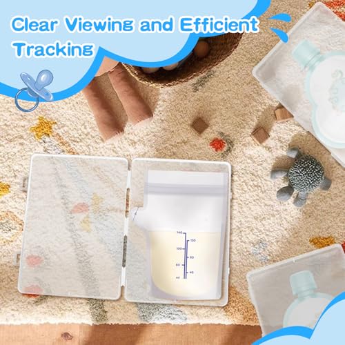 WYKOO 6 Pack Clear Freezer Breast Milk Storage Organizer Flat Breast Milk Freezer Storage Organizer Breastmilk Freezer Tray Breast Milk Freezer Organizer - Thumbnail 5