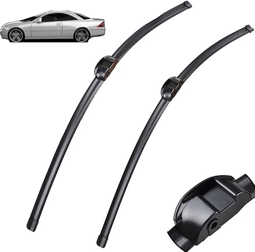 Limpiaparabrisas delantero compatible con Mercedes Benz CL 550 4MATIC 600 63 65 AMG W216 C216 parabrisas ventana 27 pulgadas 27 pulgadas